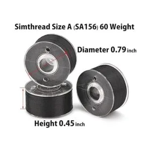 Simthread 25 hilos de bobina preenrollada color negro_3