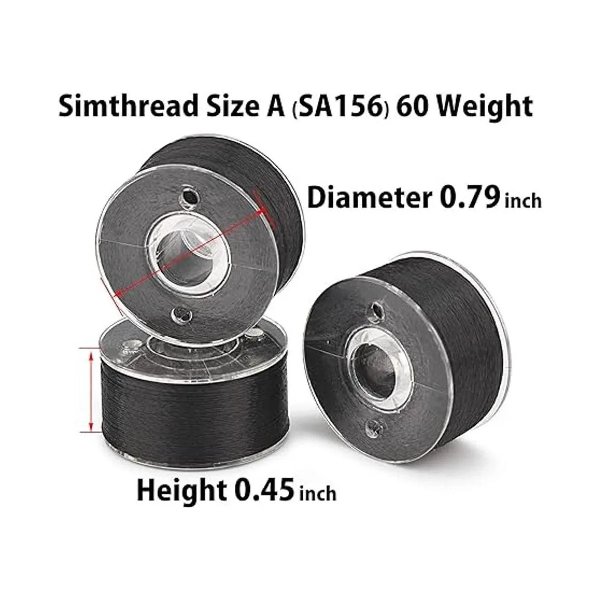 Simthread 25 hilos de bobina preenrollada color negro_3