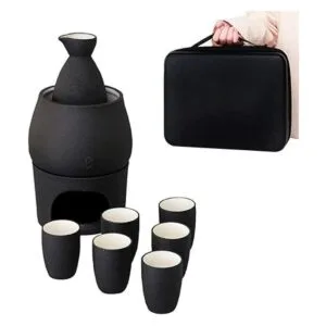 Lyty Juego de tazas de cerámica con calentador caja de