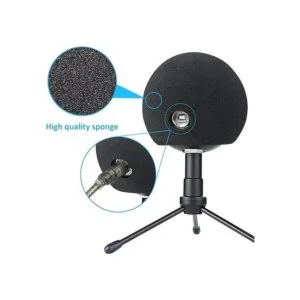SUNMON Soporte de micrófono con parabrisas de espuma para_4