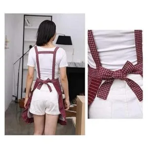 Bonito delantal para mujer con bolsillos cómodo delantal_2