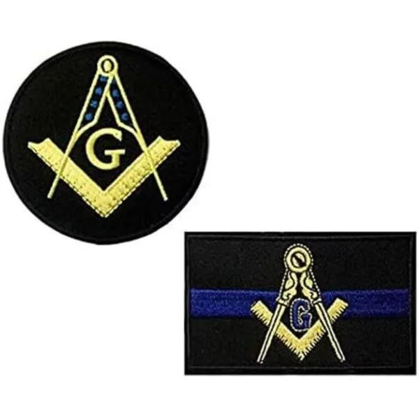 CutePatch Parche bordado con diseño de bandera masónica y_1