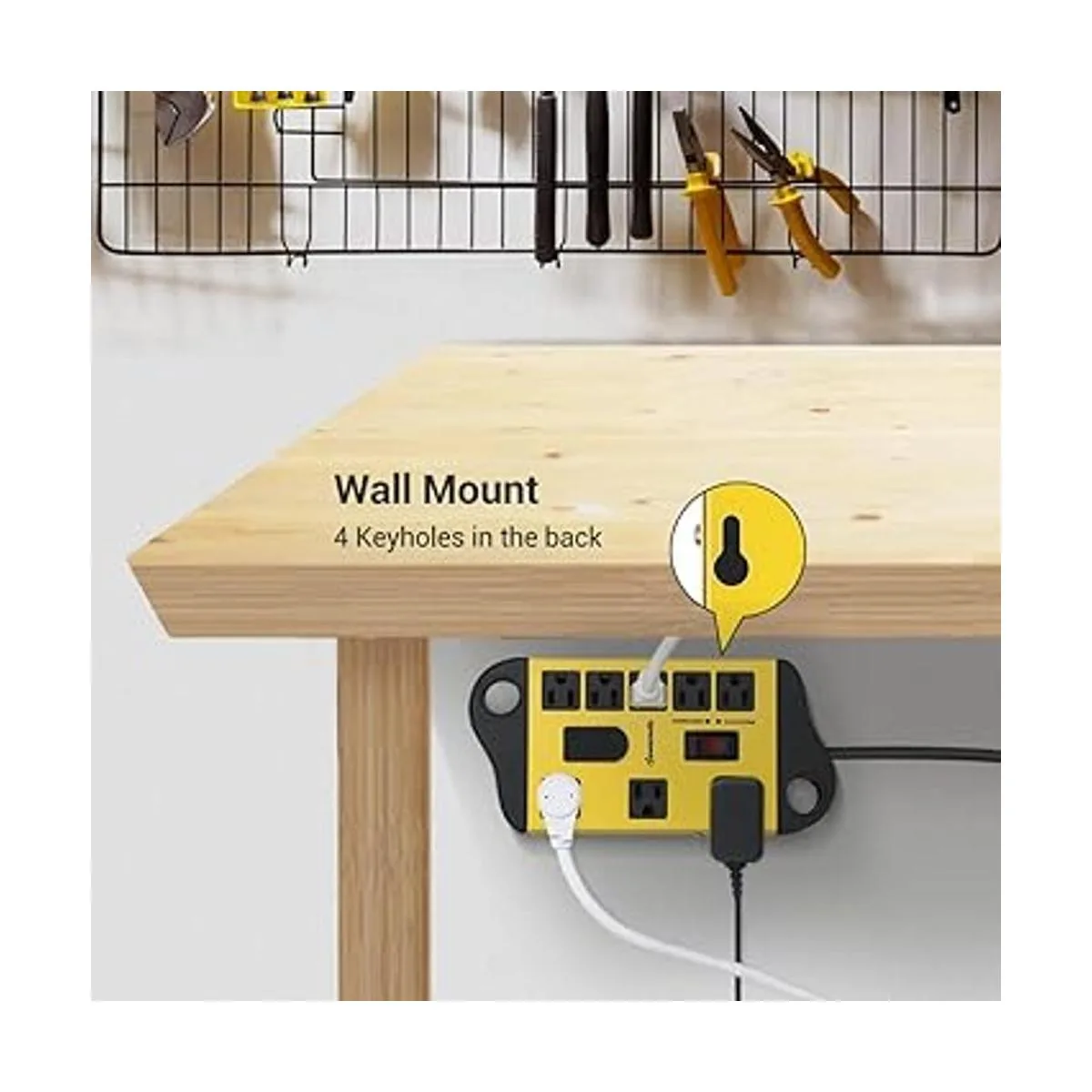 DEWENWILS Protector de sobretensiones de metal de 8_6