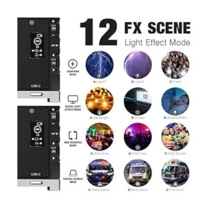 Luz de video RGB G1s batería recargable integrada de 12_3