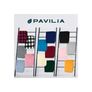 PAVILIA Manta con pompones a cuadros blancos y negros de