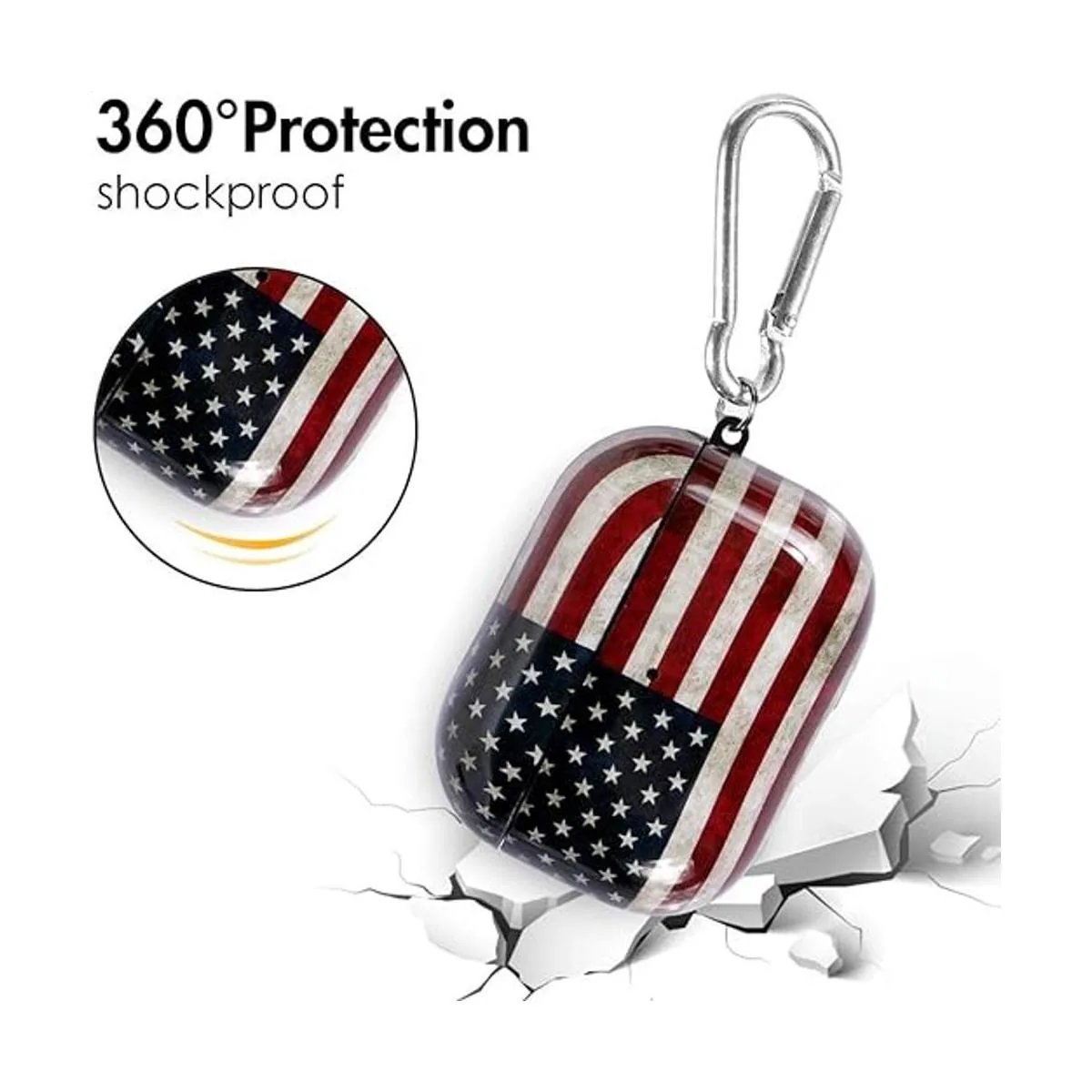 ROLEES Funda rígida para Airpods Pro bonita funda