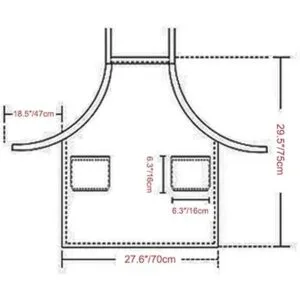 Bonito delantal para mujer con bolsillos cómodo delantal_4