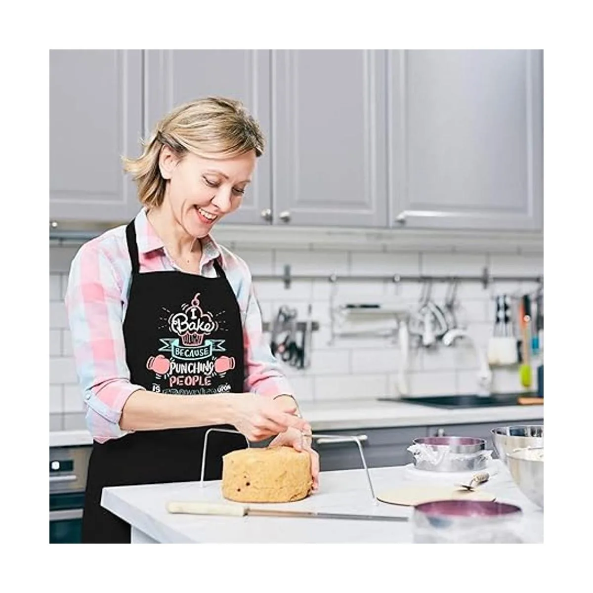 Saukore Divertidos delantales para hornear para mujeres y