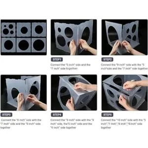 Auihiay Cubo de plástico plegable de 2 a 10 pulgadas_6