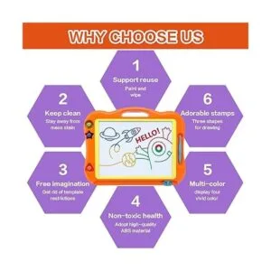 Tablero de dibujo magnético para niños y niñas tablero de_4