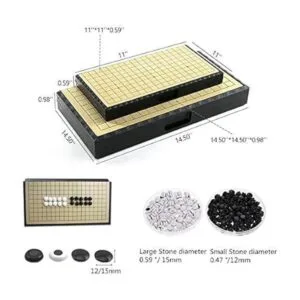 Juego de ajedrez chino magnético de 19 x 19 15 pulgadas_4