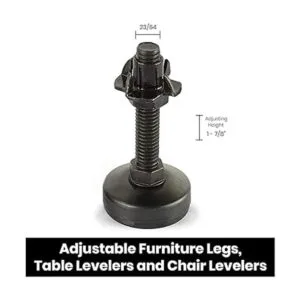 Kit de nivelador de muebles negro zinc negro de 4 puntas_6