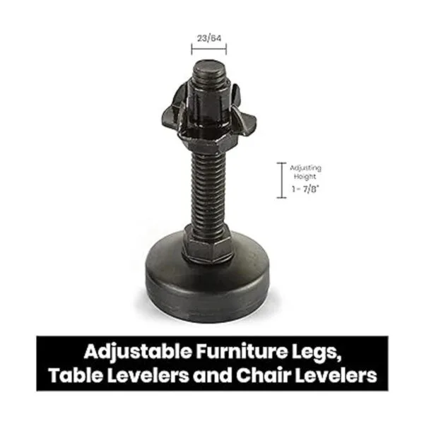 Kit de nivelador de muebles negro zinc negro de 4 puntas_6