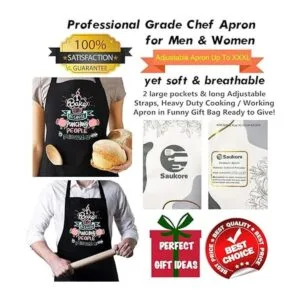 Saukore Divertidos delantales para hornear para mujeres y