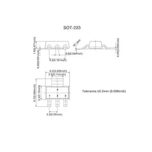 Chanzon AMS1117 SOT223 kit de 70 piezas que incluye 7_3