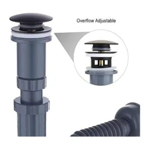 GORDEE Juego completo de topes de lavabo de baño