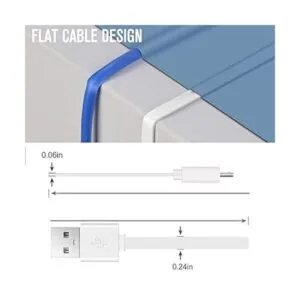 MOYEEL Cable de extensión de alimentación plano de 40 pies_4