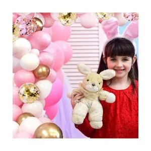 OuMuaMua Kit de 62 globos de látex de confeti de oro rosa_4