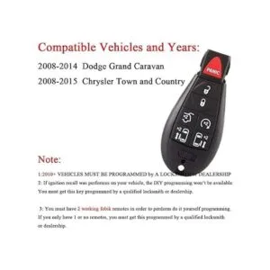 Llavero compatible para Chrysler Town and Country_3