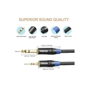 TISINO Cable estéreo de 18 a 14 cable auxiliar de audio_3