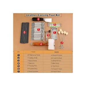 Herramientas de estampado de cuero kit de herramientas de