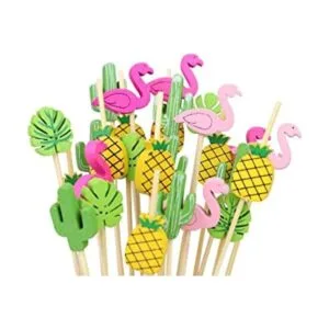 Púas de cóctel tropicales 200 piezas surtidas de_1