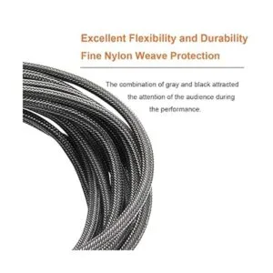 Tisino Cable de micrófono XLR a 964 trenzado de nailon_4