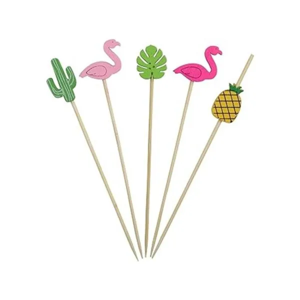 Púas de cóctel tropicales 200 piezas surtidas de_3