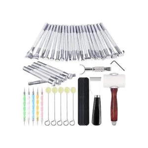 Herramientas de estampado de cuero kit de herramientas de