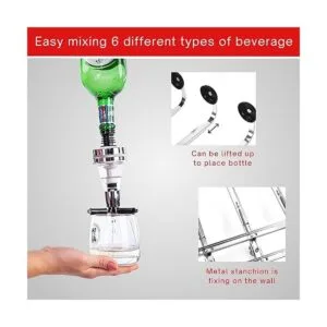 Dispensador de licor para pared de 6 botellas dispensador