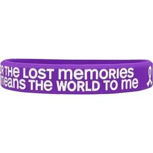 Pulsera con texto Fight Like a Girl I Wear Purple for The_3