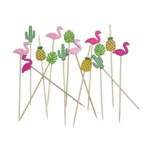Púas de cóctel tropicales 200 piezas surtidas de_2