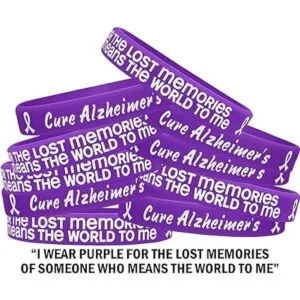 Pulsera con texto Fight Like a Girl I Wear Purple for The_6