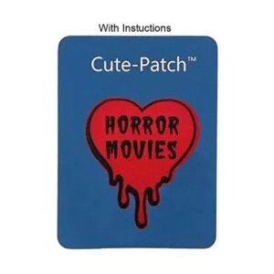 Parche bordado con texto en inglés I Love Horror Movies_3