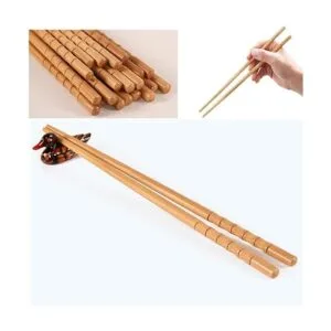 Juego de 10 pares de palillos de bambú reutilizables_4