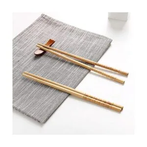Juego de 10 pares de palillos de bambú reutilizables_5