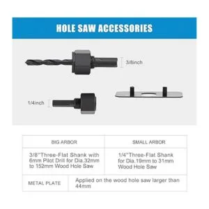 Luckyway Juego de sierra de agujero de 17 piezas sierra_3