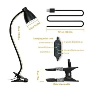 BOHON Lámpara de escritorio 3 modos de color 10 luces de_3