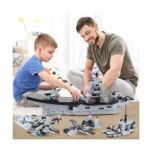 Juego de 1320 bloques de construcción de portaaviones kit_2