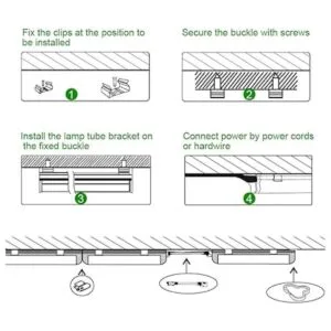 LightingWill Lámpara LED T5 integrada de 3 pies blanco_3