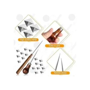 SBYURE 500 piezas de remaches cuadrados de 4 mandíbulas de_3