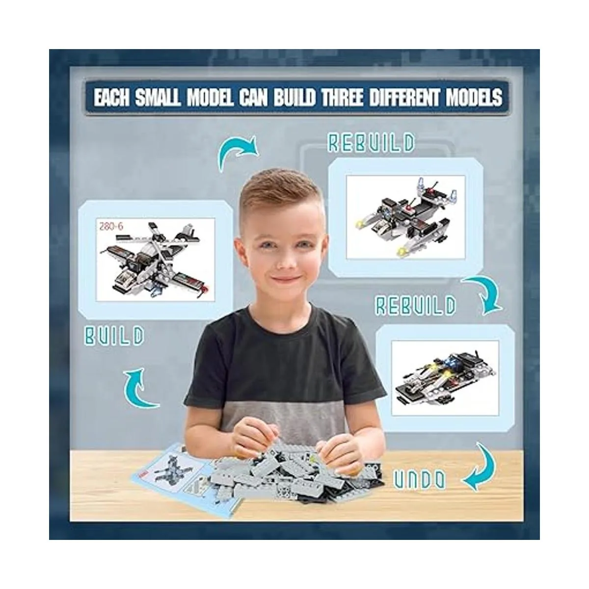 Juego de 1320 bloques de construcción de portaaviones kit_5