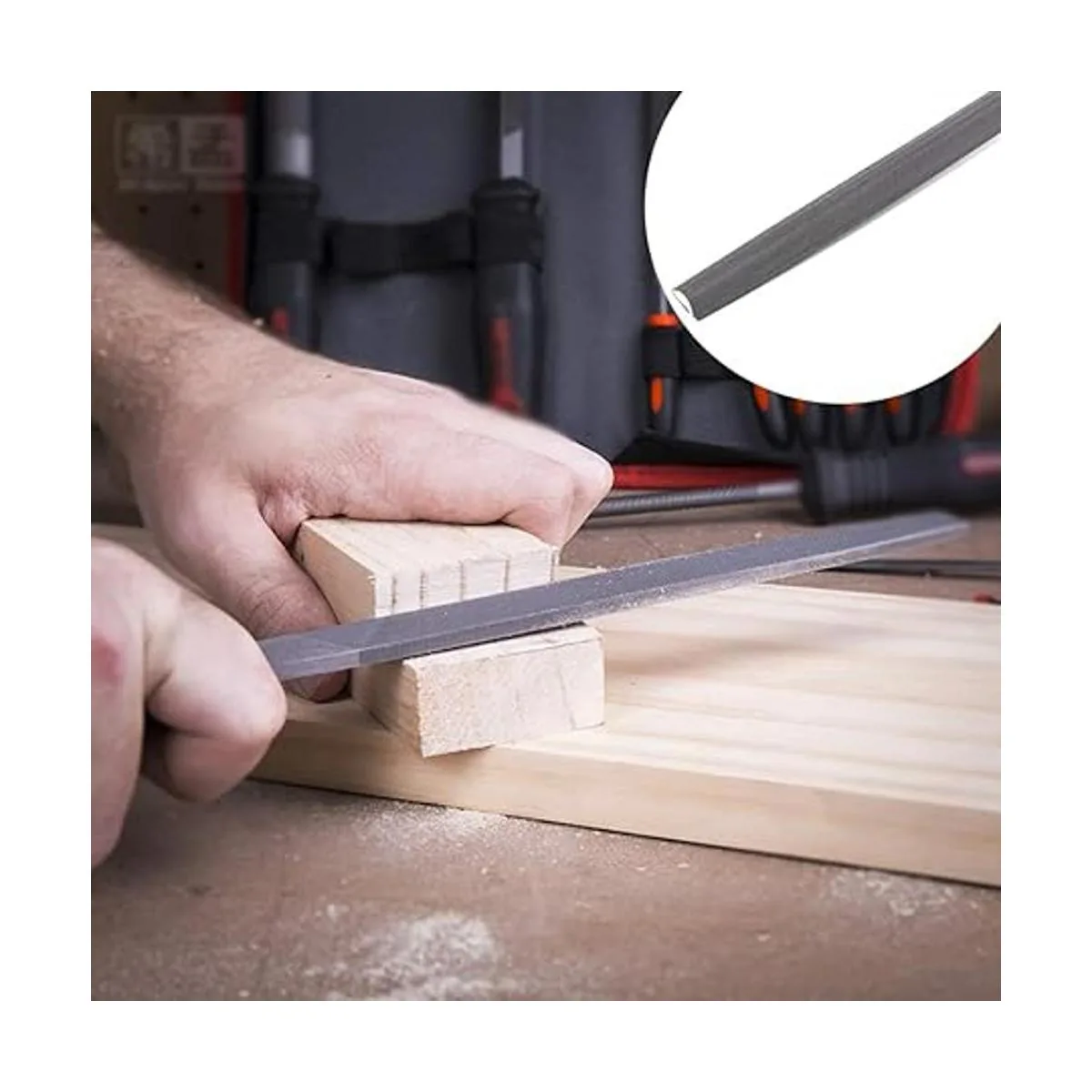 Juego de 17 herramientas de archivo con estuche de