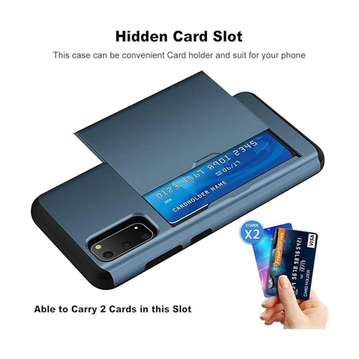 Jiunai Carcasa tipo cartera con espacio para tarjetas_3