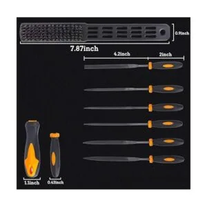 Juego de 17 herramientas de archivo con estuche de