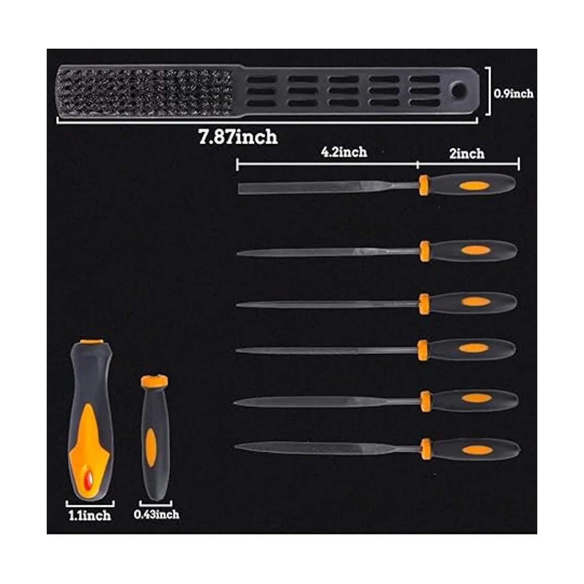 Juego de 17 herramientas de archivo con estuche de