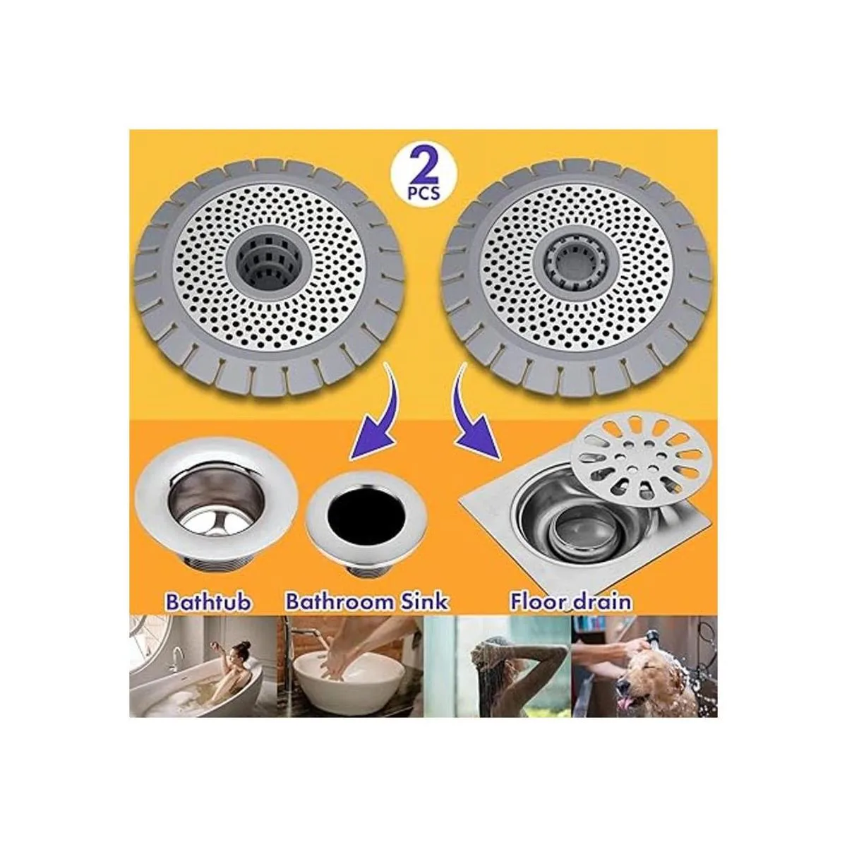 Shower Drain Hair CatcherBathtub Shower Drain Hair_2