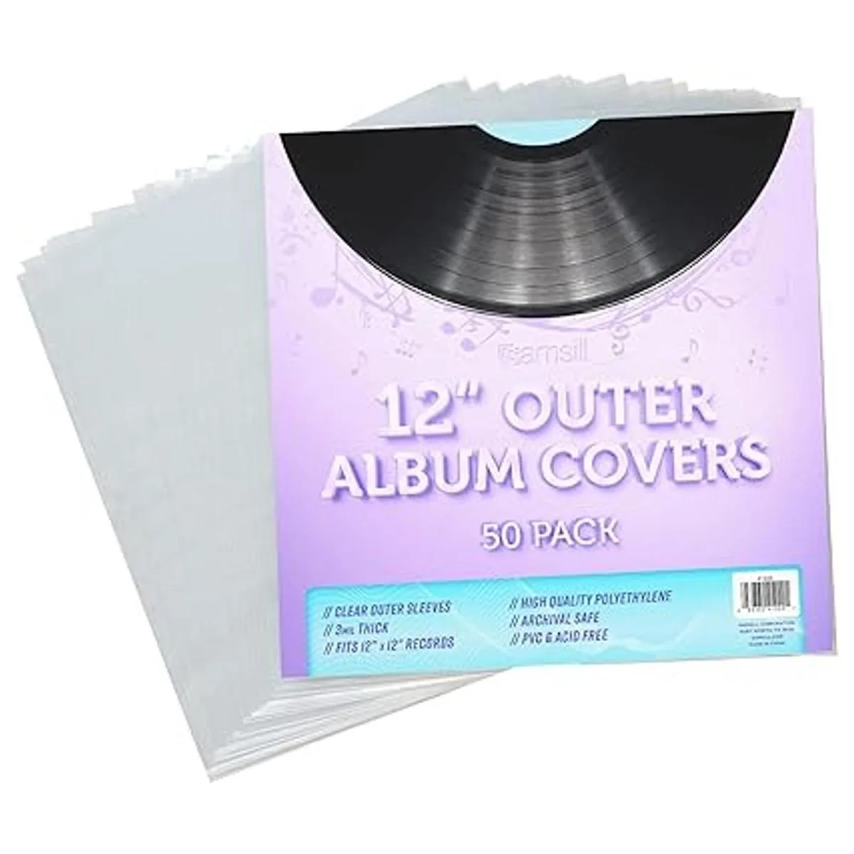 Samsill Paquete de 50 fundas de plástico exteriores_6