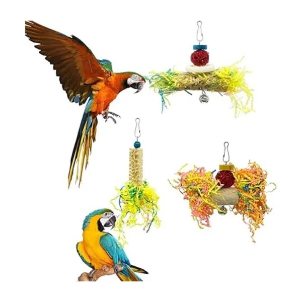EBaokuup Juguetes para triturar loros de pájaros juguetes