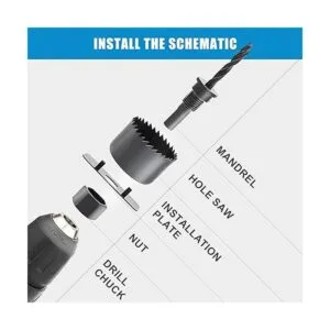 Luckyway Juego de sierra de agujero de 17 piezas sierra_4